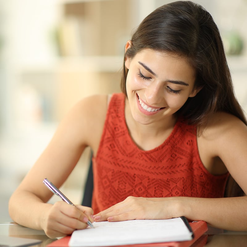 Women working on homework
