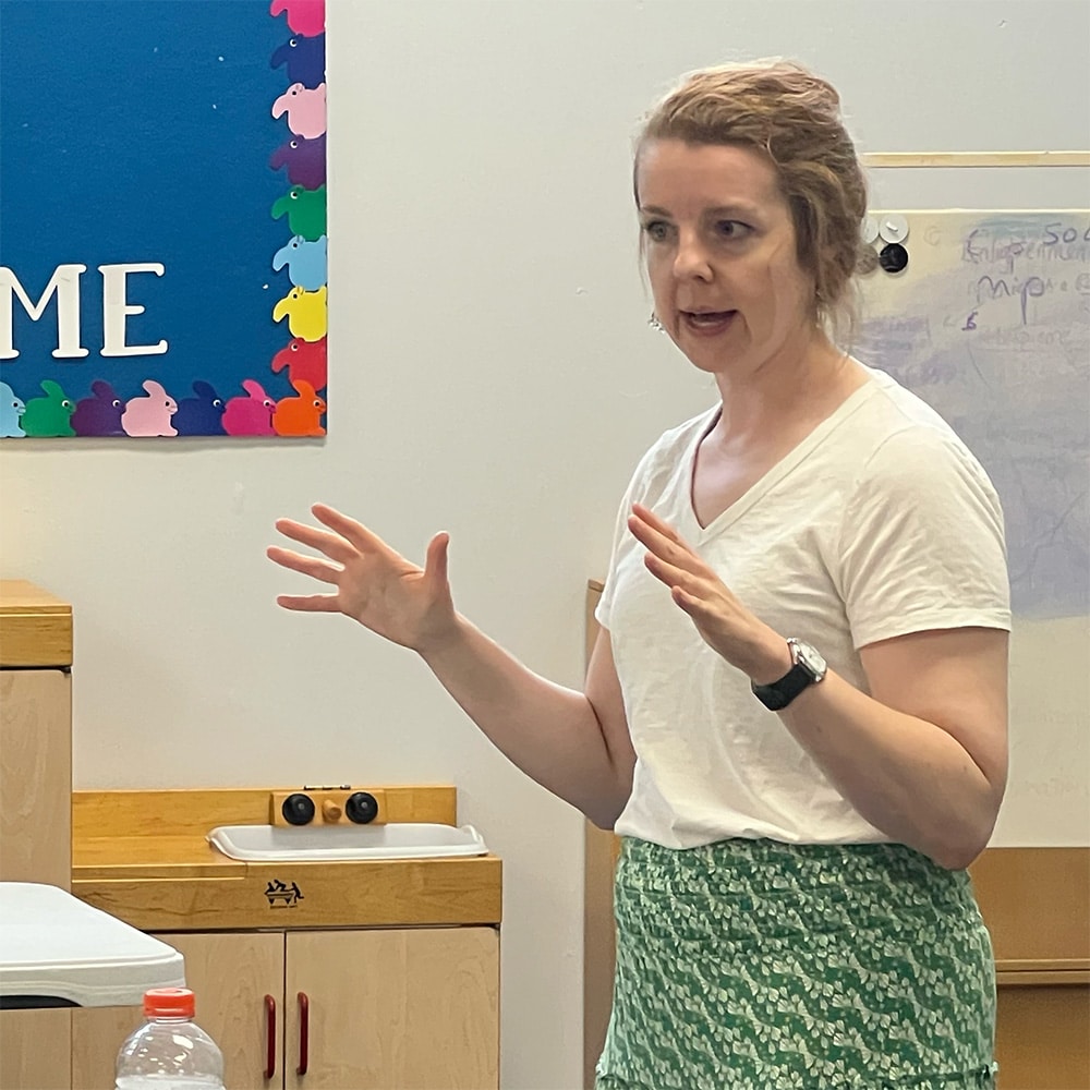 Sheptin staff teaching in a classroom setting
